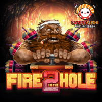 Fire in the Hole 2スロットゲーム：地下洞窟を背景に、ドワーフの採掘者と光るクリスタルが特徴的な新装備が並ぶ画面